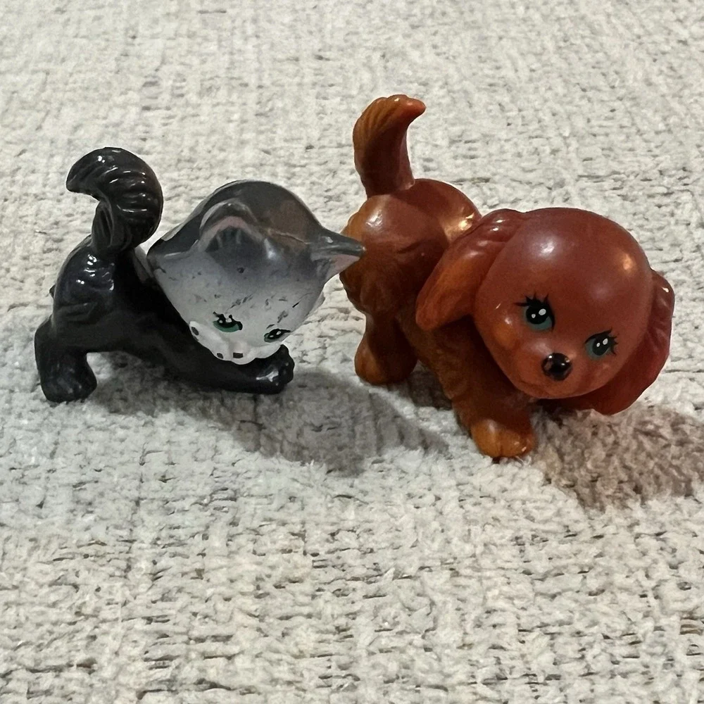 Kenner Littlest Pet Shop Cats Dogs Set of 4‎ Vintage Figures Toys 1993